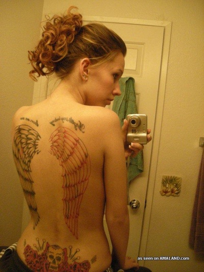 Busty Emo Amateur With Angel Wings