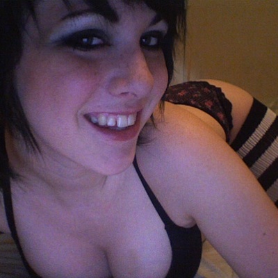 cute emo amateur flaunting on webcam