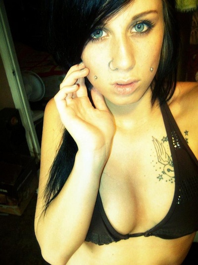 Emo Hottie Showing Off Her Tats