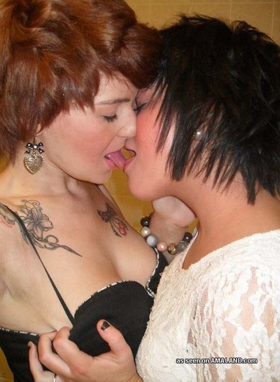 Emo Lesbian Girlfriend Making Out