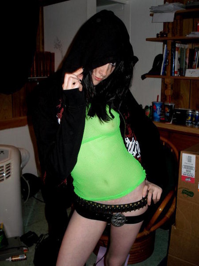 Goth Teen Super Hot Striptease